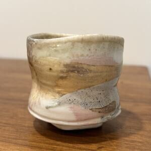 Al Tennant Wood-Fired Porcelain Pottery Yunomi Chawan Tea Cup 3" - Marked